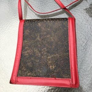 Roberto Vascon Red leather bag Crossbody Crocodile